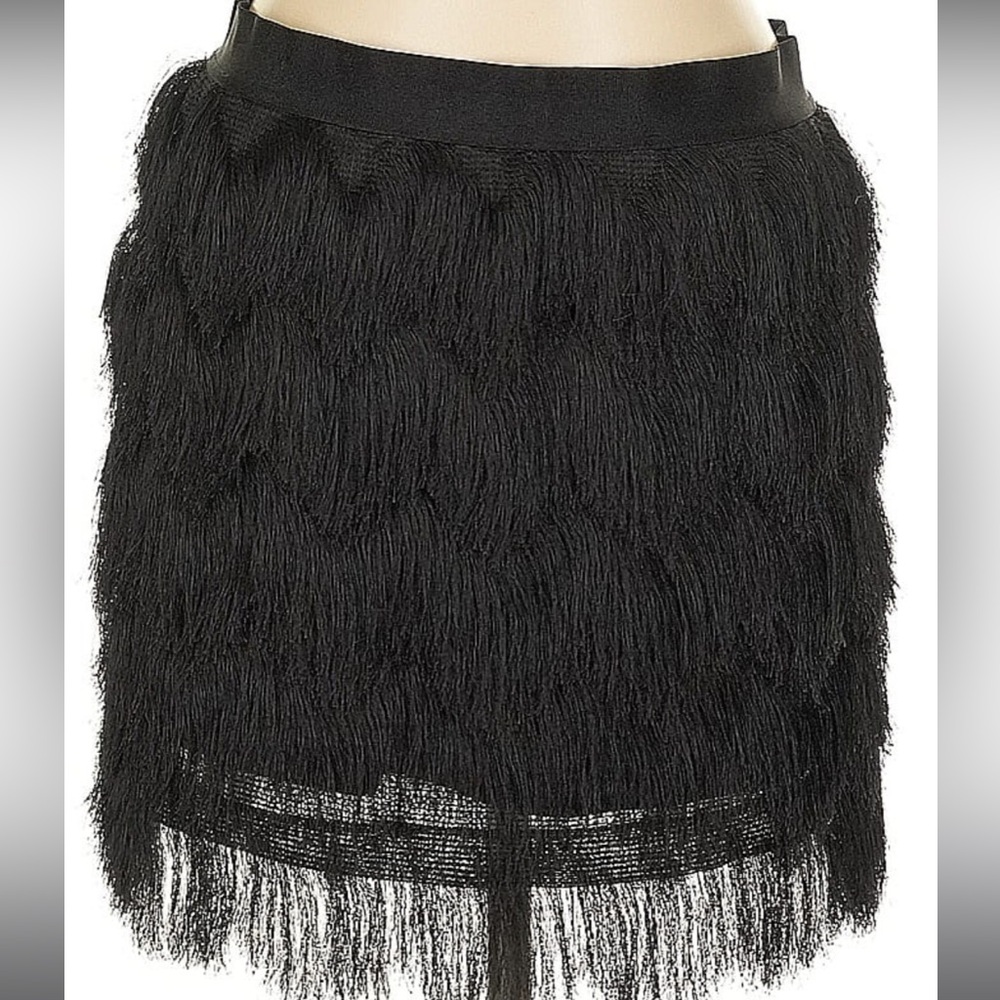 Fringe Chevron Mini Skirt